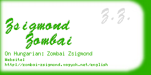 zsigmond zombai business card